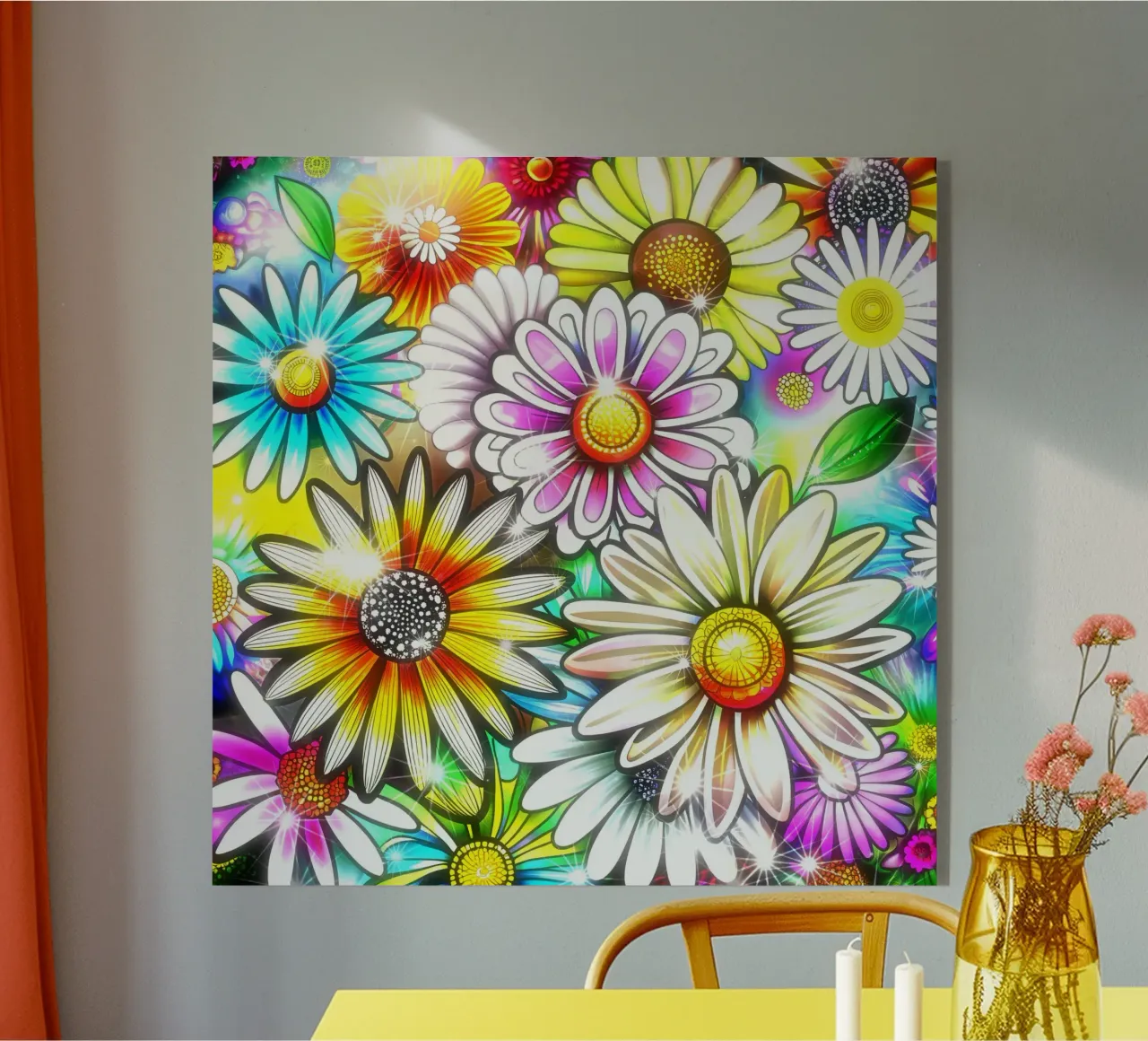 Daisy Disco Bloom Acryl-Glas von Botanical Pattern House