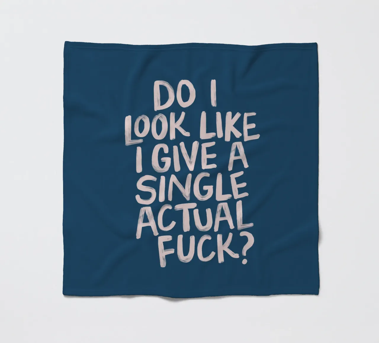 Do I Look Like I Give a Single Actual Fuck Typography Print fleece blanket by THE MOTIVATED TYPE