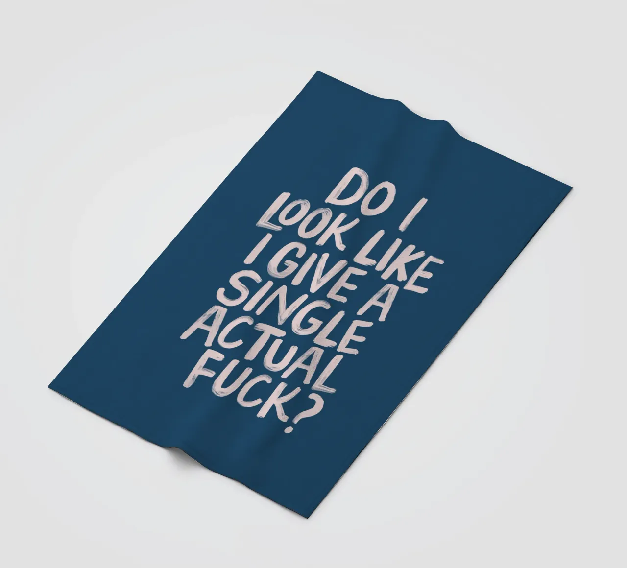 Do I Look Like I Give a Single Actual Fuck Typography Print fleece blanket by THE MOTIVATED TYPE