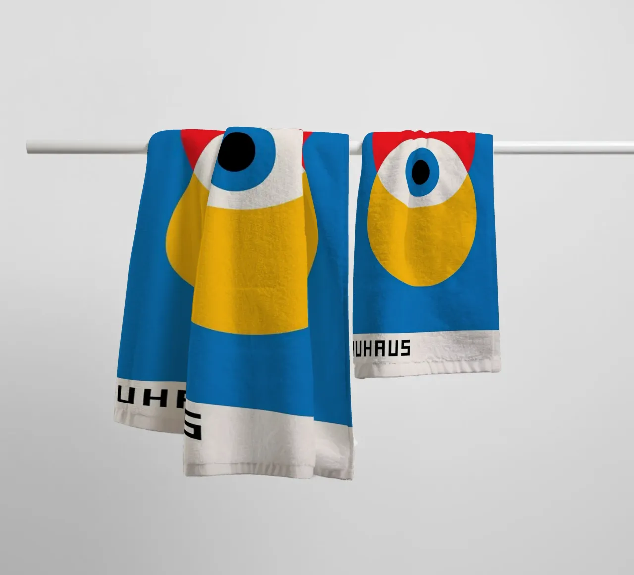 Black Circle in two Circle towel by Piere art Shops