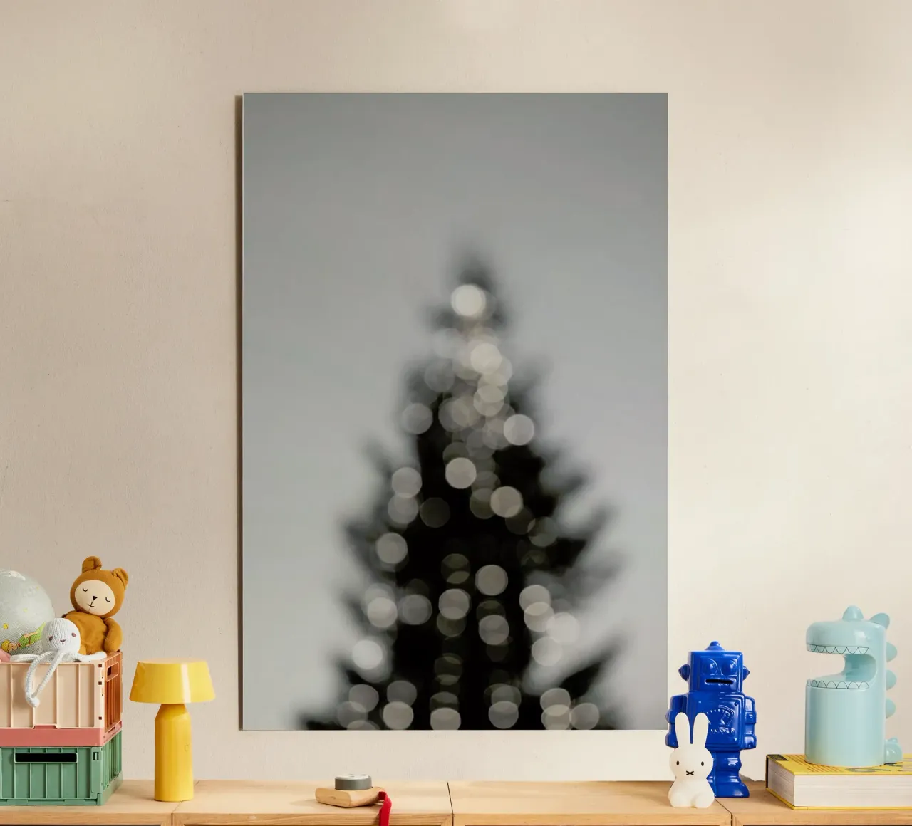 Merry Merry Christmas - Black & White Edition alluminio dibond da Studio Nahili