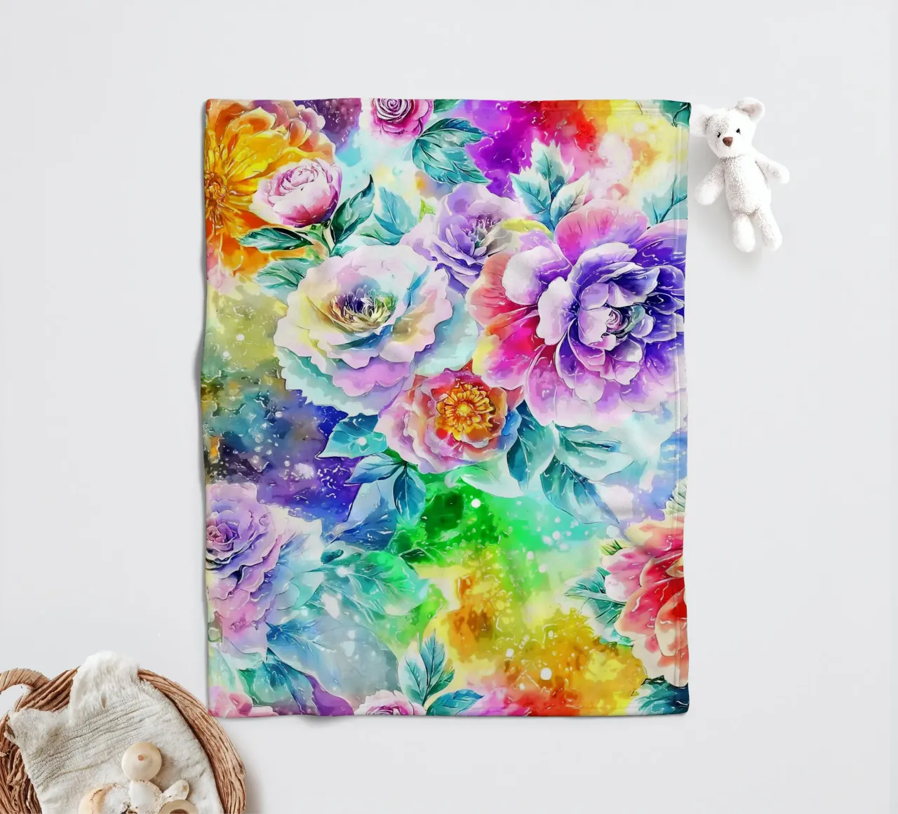 Paesaggio fiorito etereo coperta in pile da Botanical Pattern House
