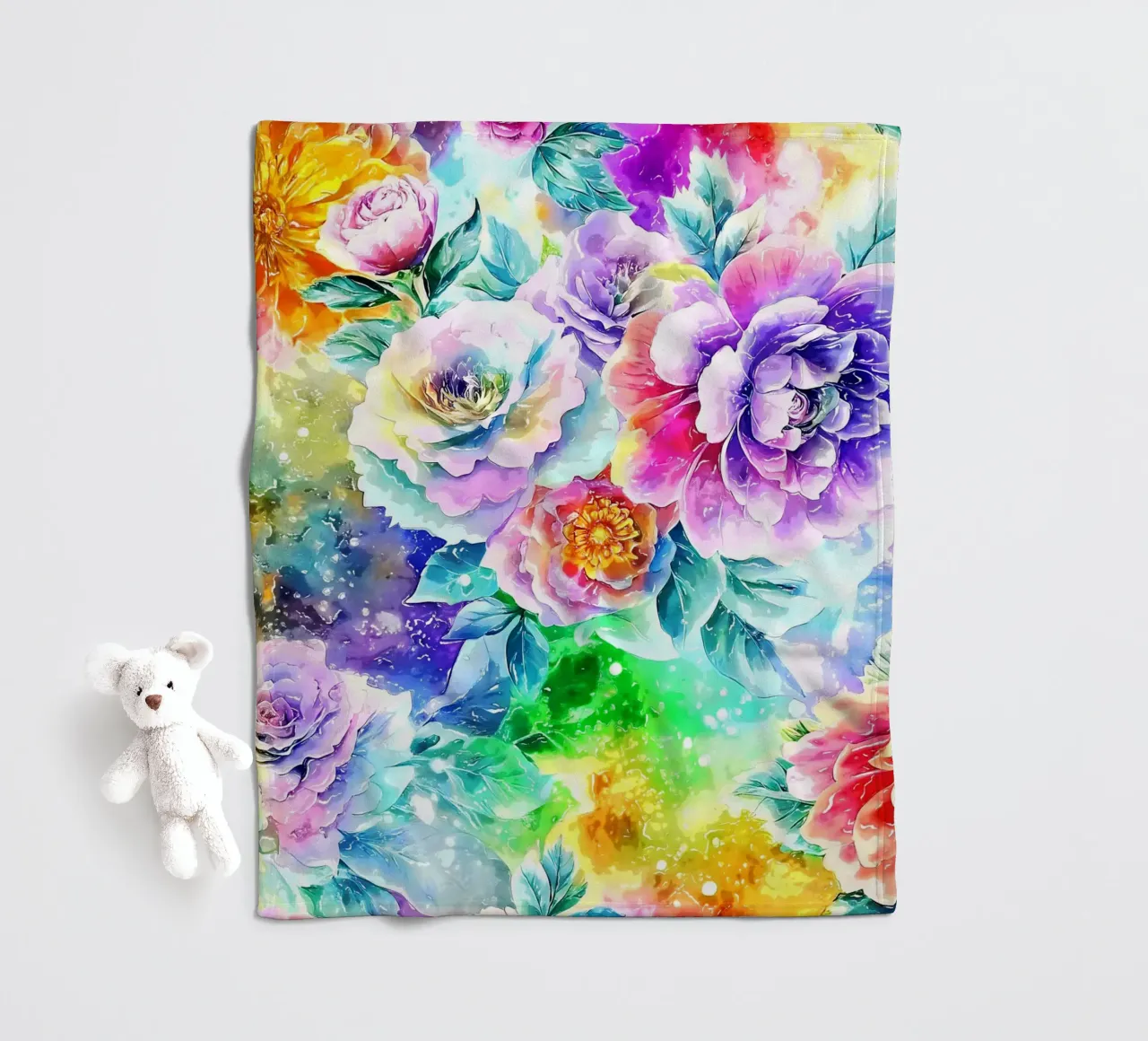 Paesaggio fiorito etereo coperta in pile da Botanical Pattern House