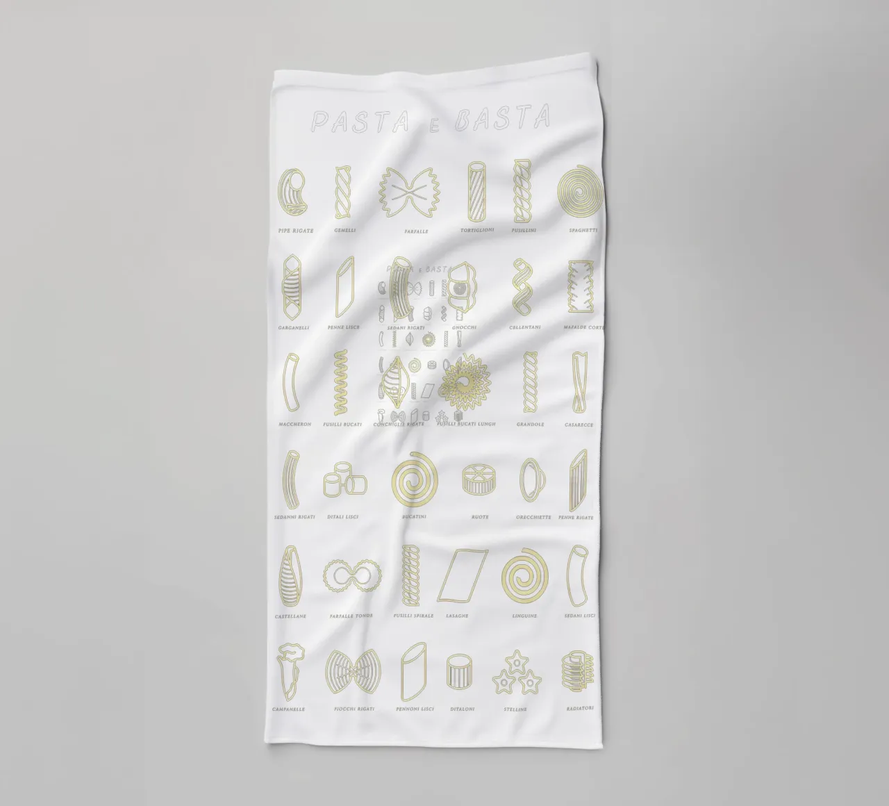 Pasta e Basta asciugamano da bagno da Attaboy Dsgn