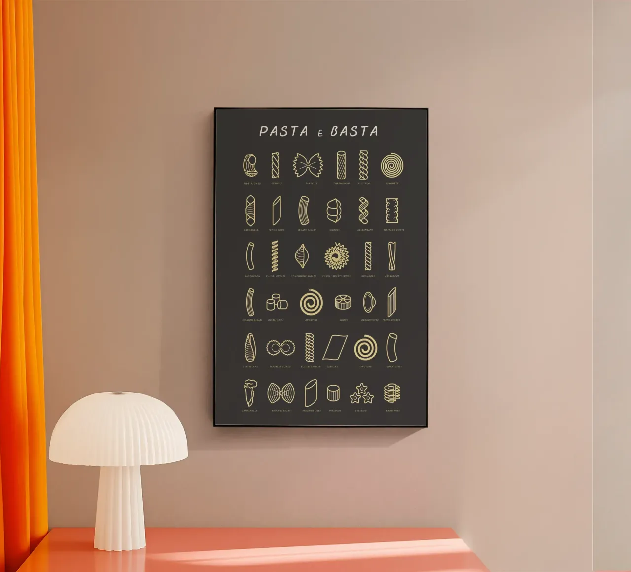 Pasta and Basta acrylic glass by Attaboy Dsgn