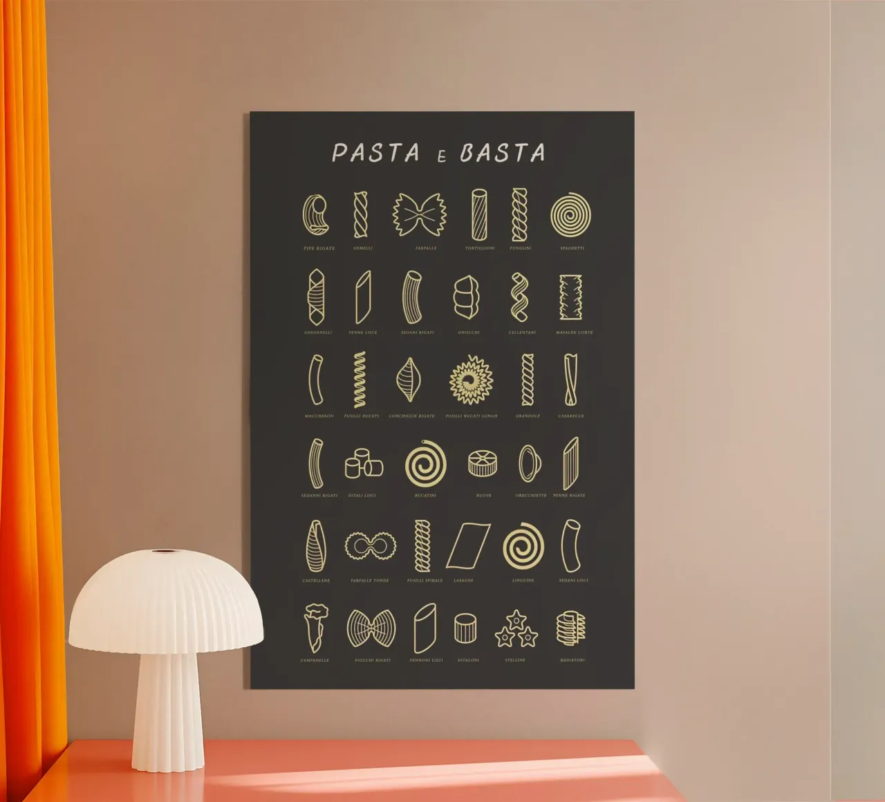 Pasta and Basta acrylic glass by Attaboy Dsgn