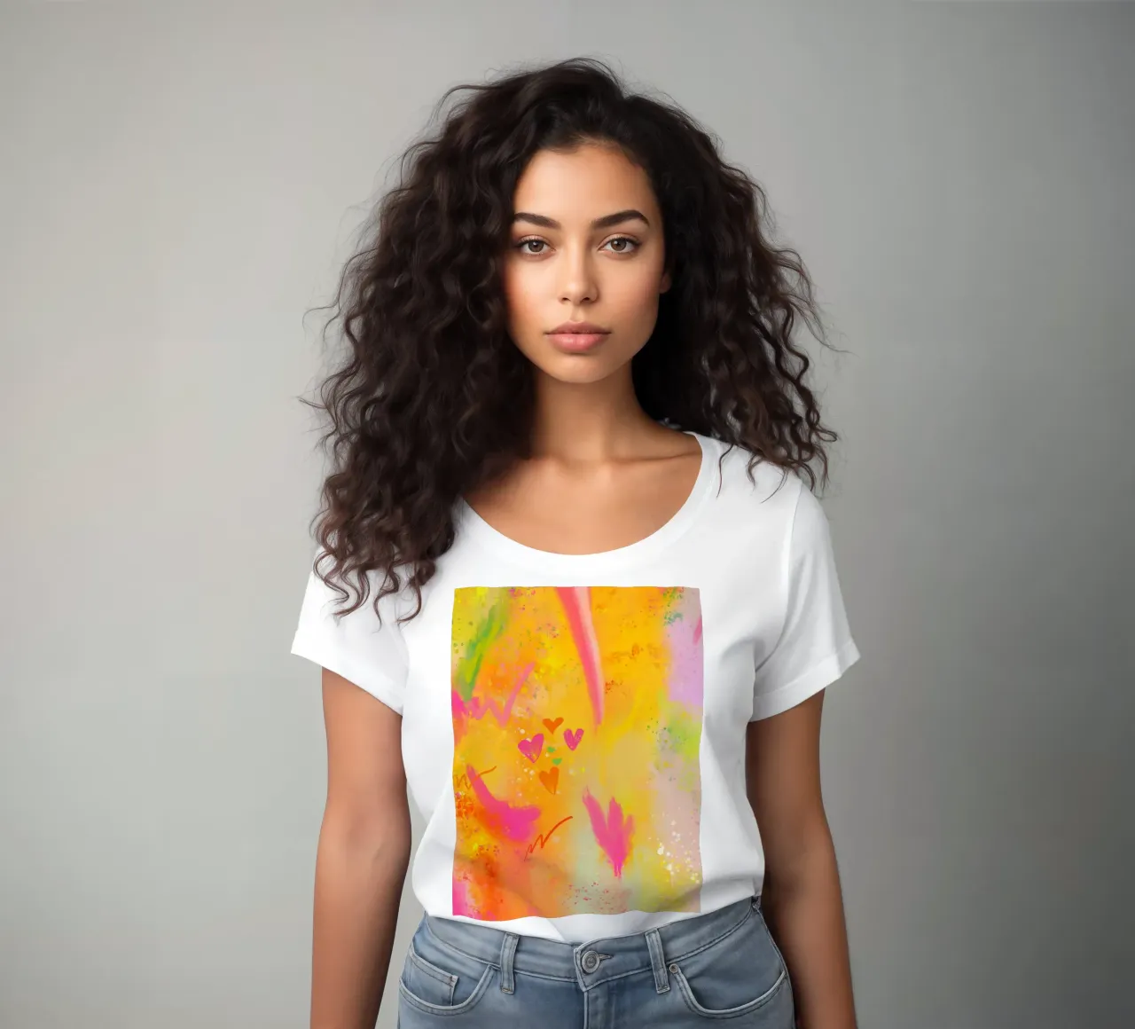 A Sprinkle of Happy - Kleines Glück - Abstrakte Kunst t-shirt da donna da Petra Lang