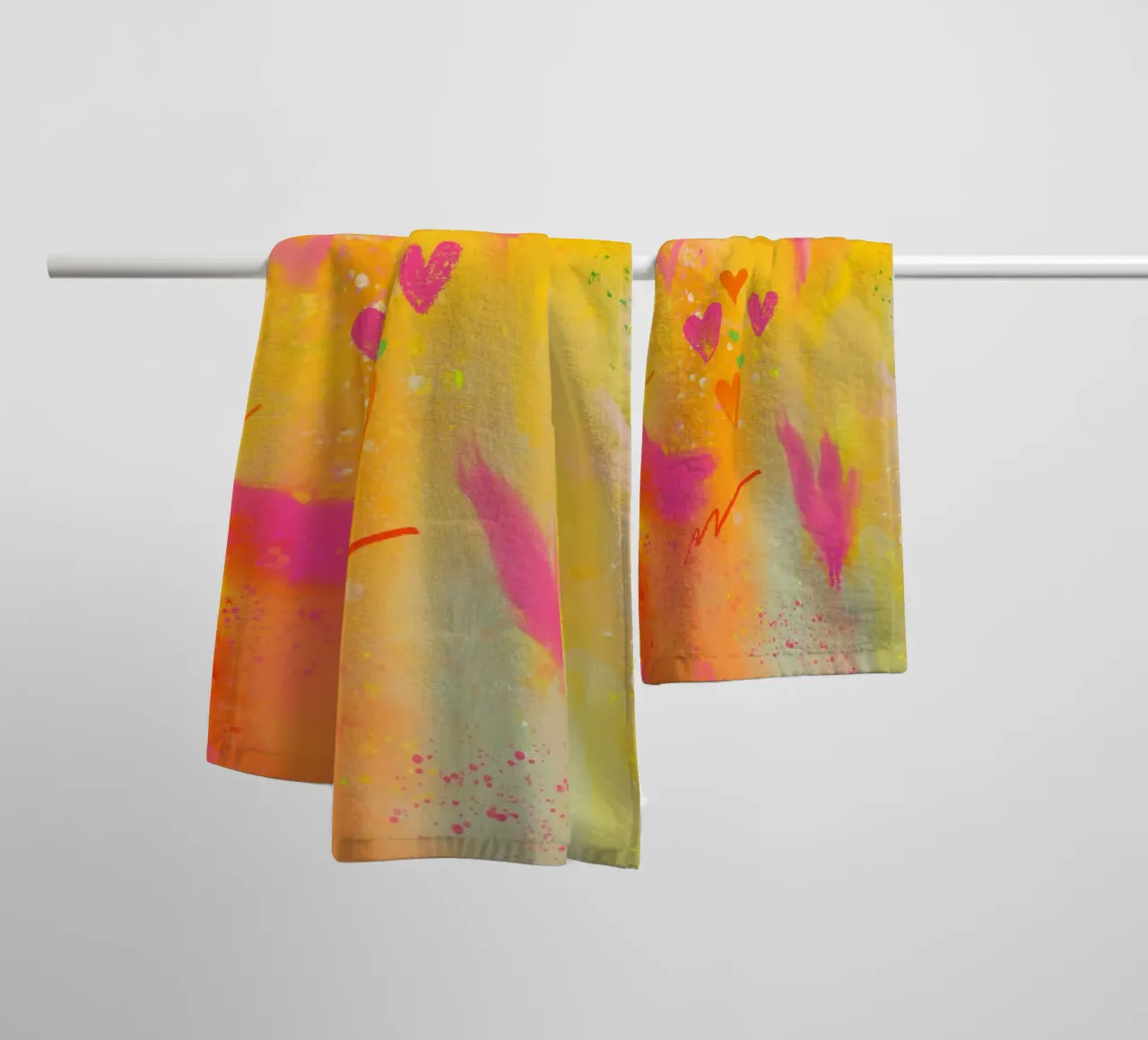 A Sprinkle of Happy - Kleines Glück - Abstrakte Kunst asciugamano da bagno da Petra Lang