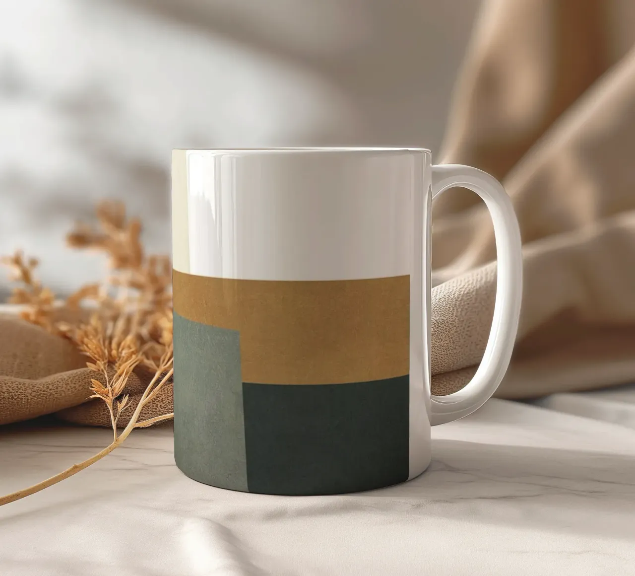 Geometric Shapes no. 26 Keramik Tasse von adrianooliveira
