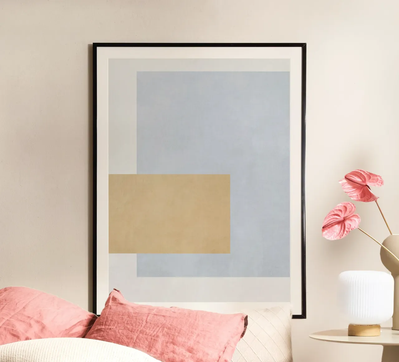Geometric Shapes no. 29 poster con telaio in legno da adrianooliveira