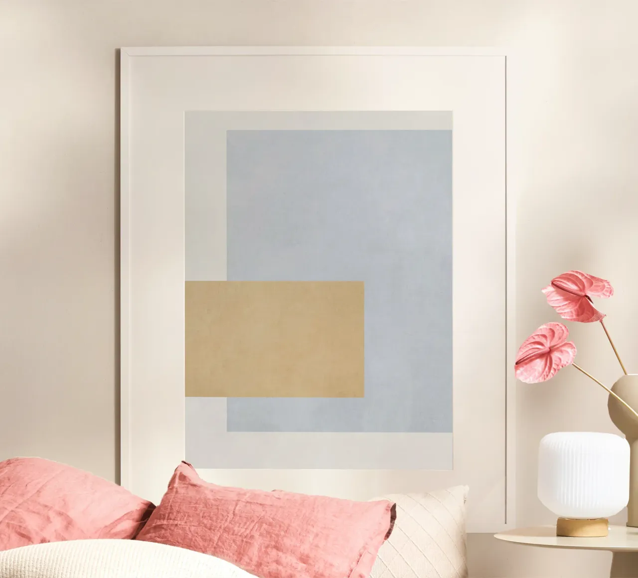 Geometric Shapes no. 29 poster con telaio in legno da adrianooliveira