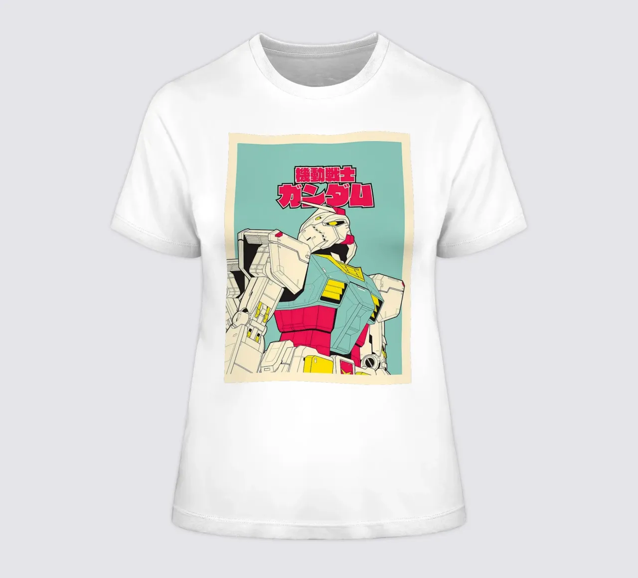 Gundam Robo dames t-shirt getailleerd van Waylons Studio
