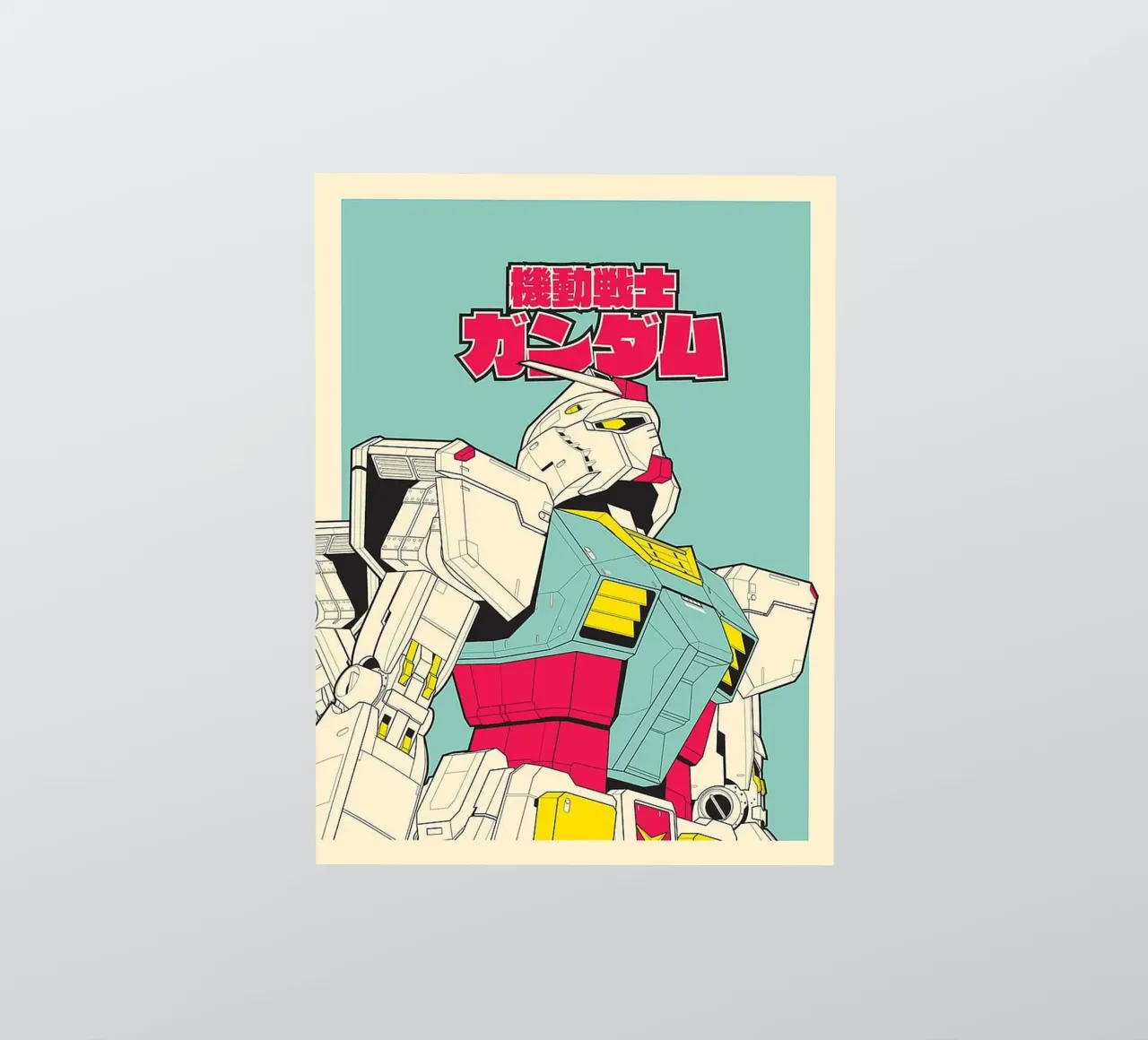 Gundam robot sticker by Waylons Studio