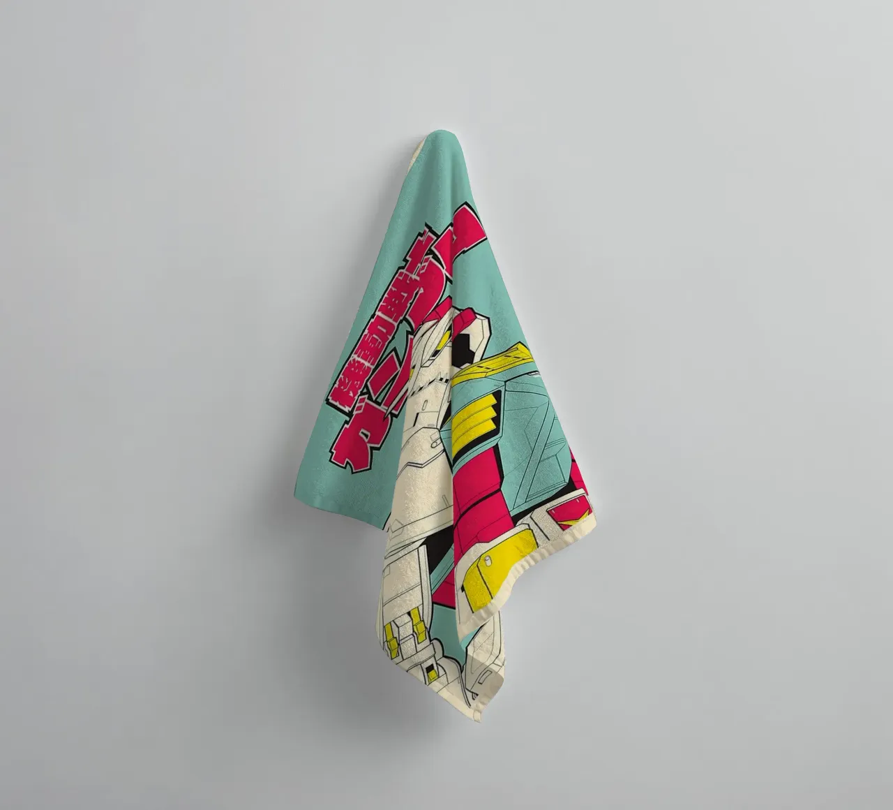 Gundam robot towel by Waylons Studio