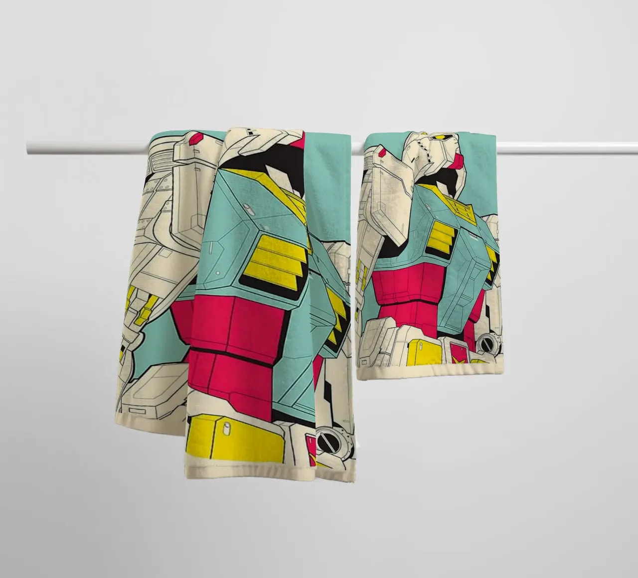 Gundam robot towel by Waylons Studio