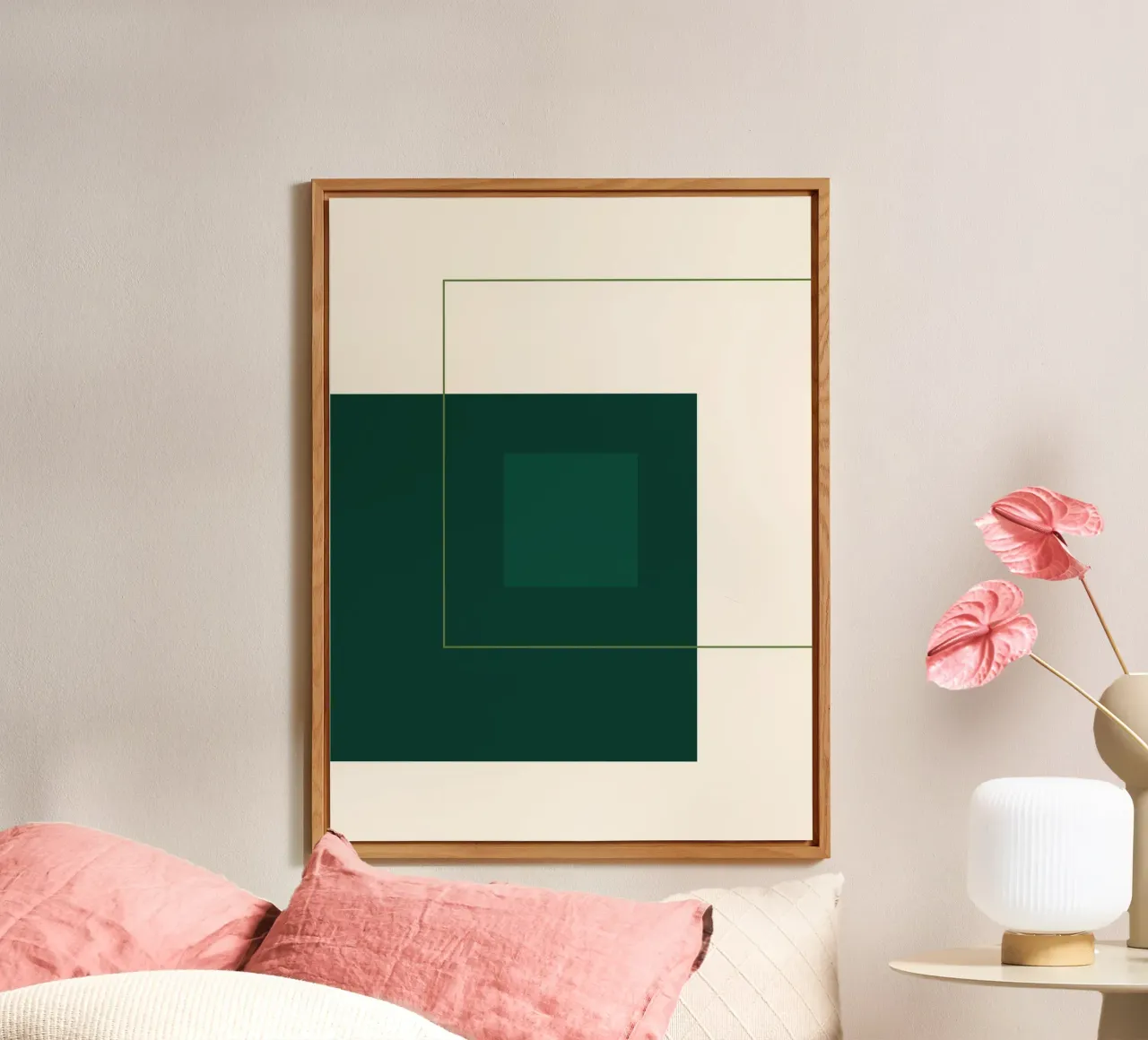 Green Square Composition alluminio dibond da adrianooliveira