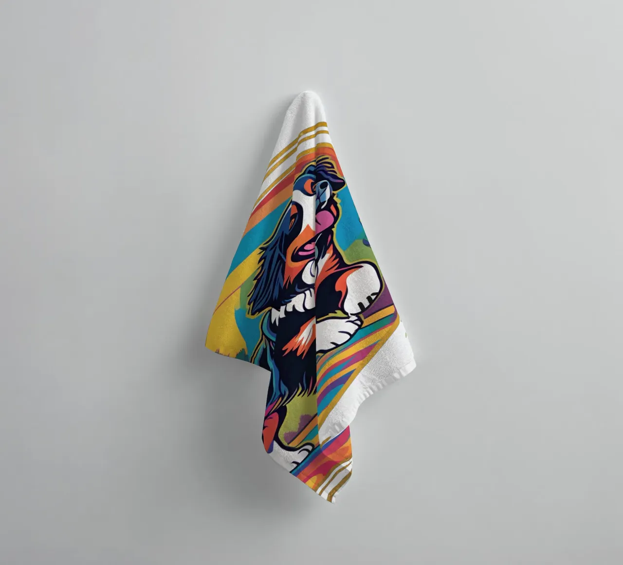 Bernersennen in Bunt #50 badhanddoek van Yumis.Beargang.and.Me