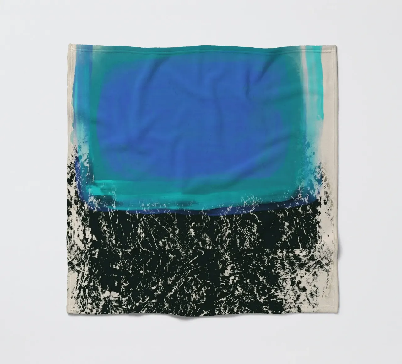 Large Neon abstract pool fleece blanket by Little Dean