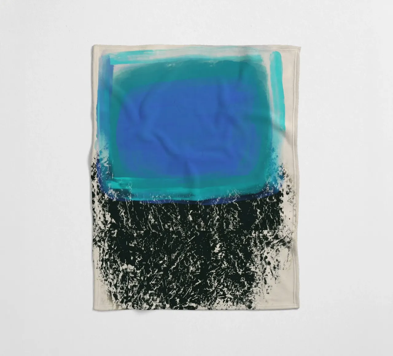 Large Neon abstract pool fleece blanket by Little Dean