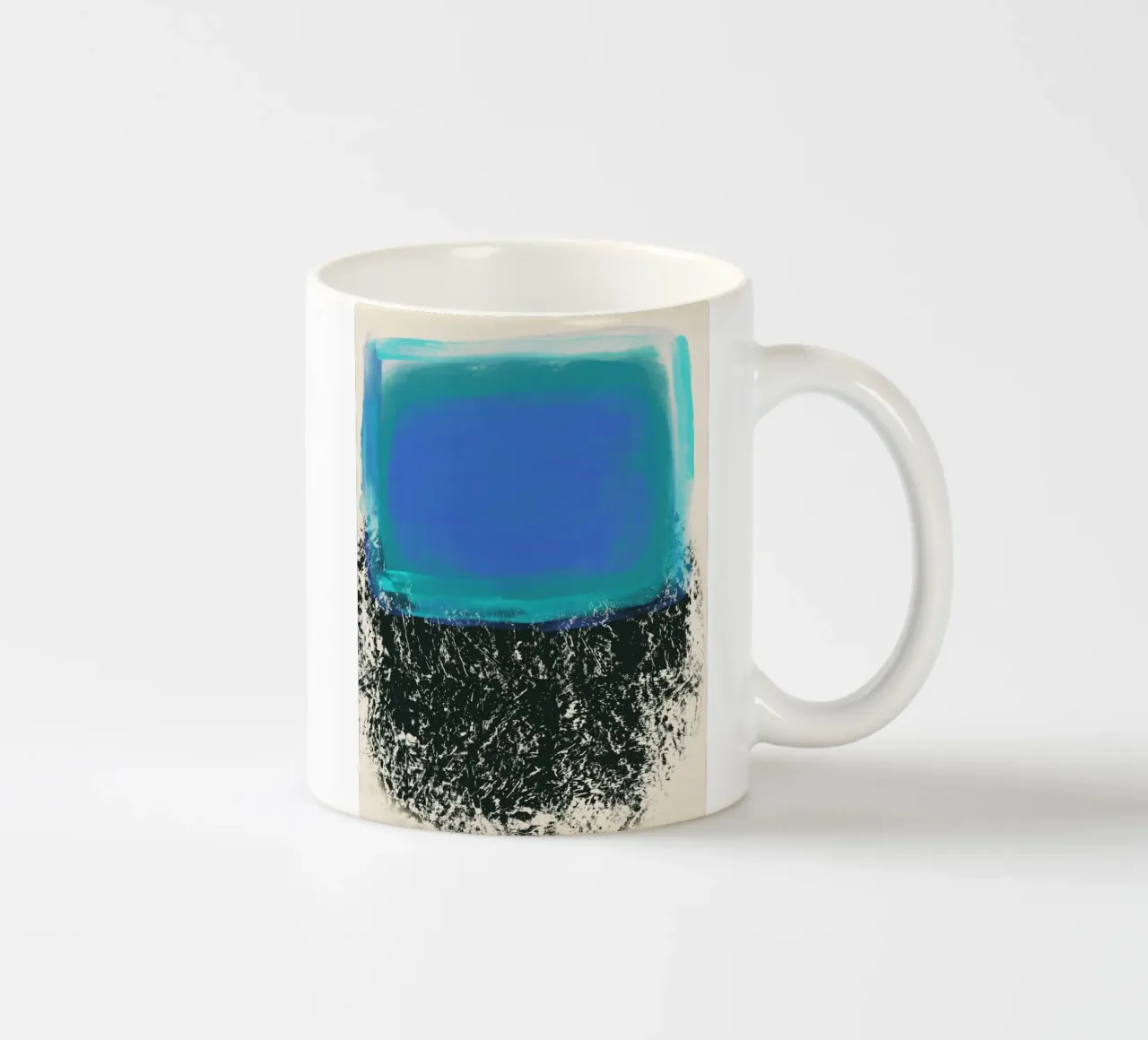 Groot neon abstract zwembad keramische mok van Little Dean