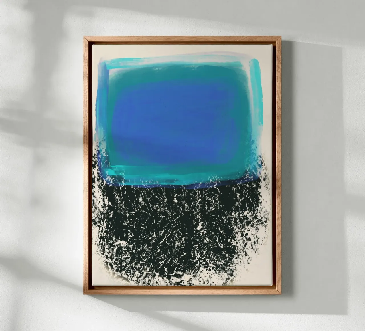 Large Neon abstract pool canvas by Little Dean