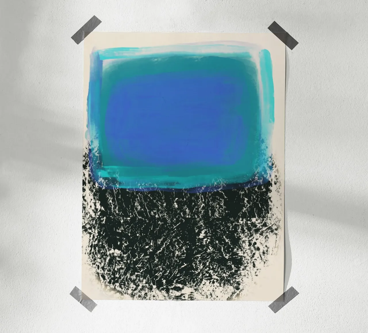 Large Neon abstract pool hahnemühle by Little Dean