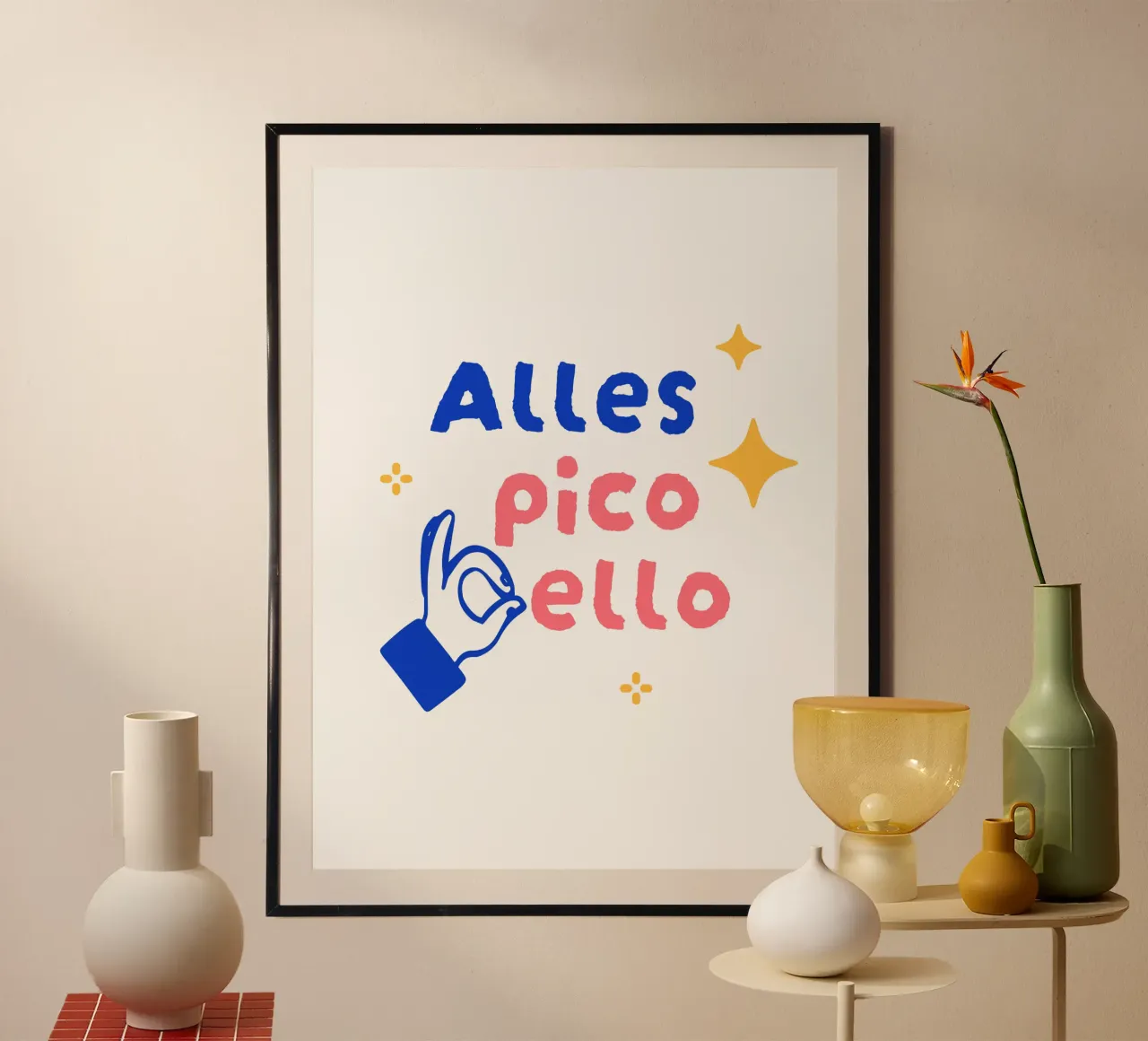 Alles picobello poster with aluminum frame by Bureau Purpur