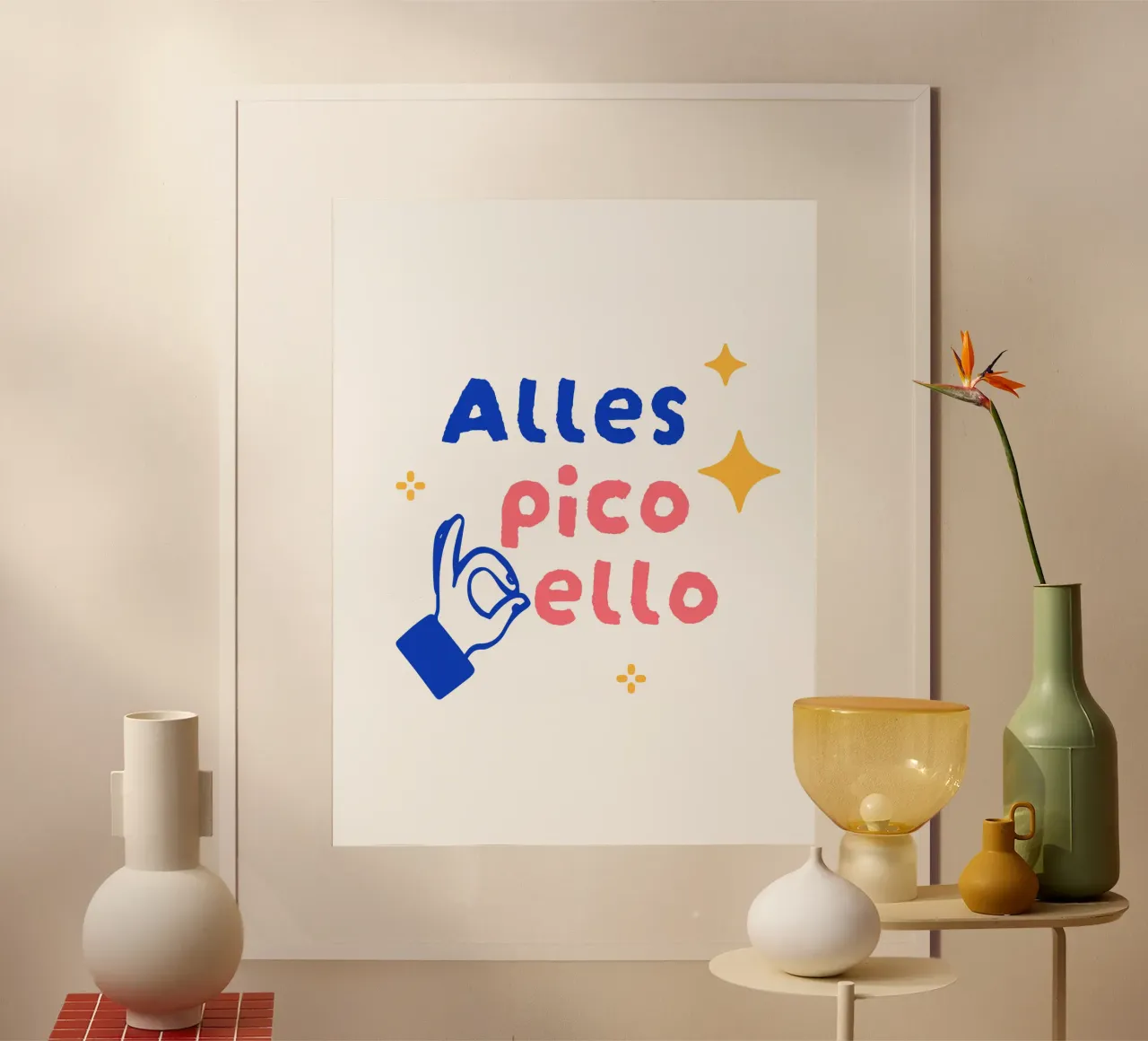 Alles picobello poster with aluminum frame by Bureau Purpur