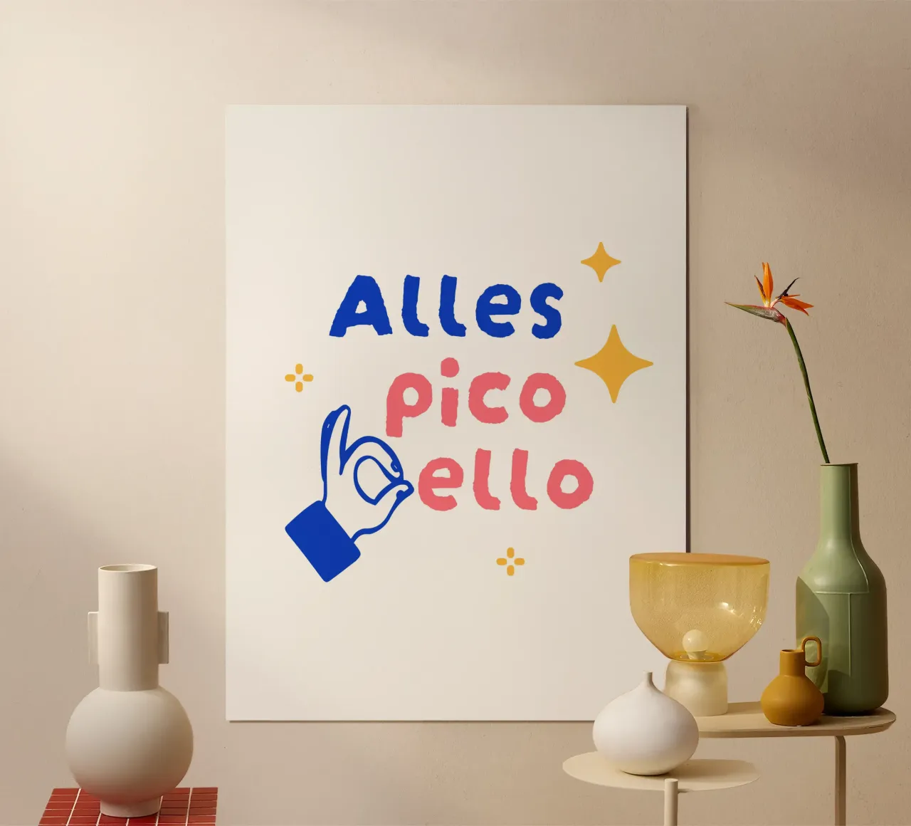 Alles picobello poster with aluminum frame by Bureau Purpur