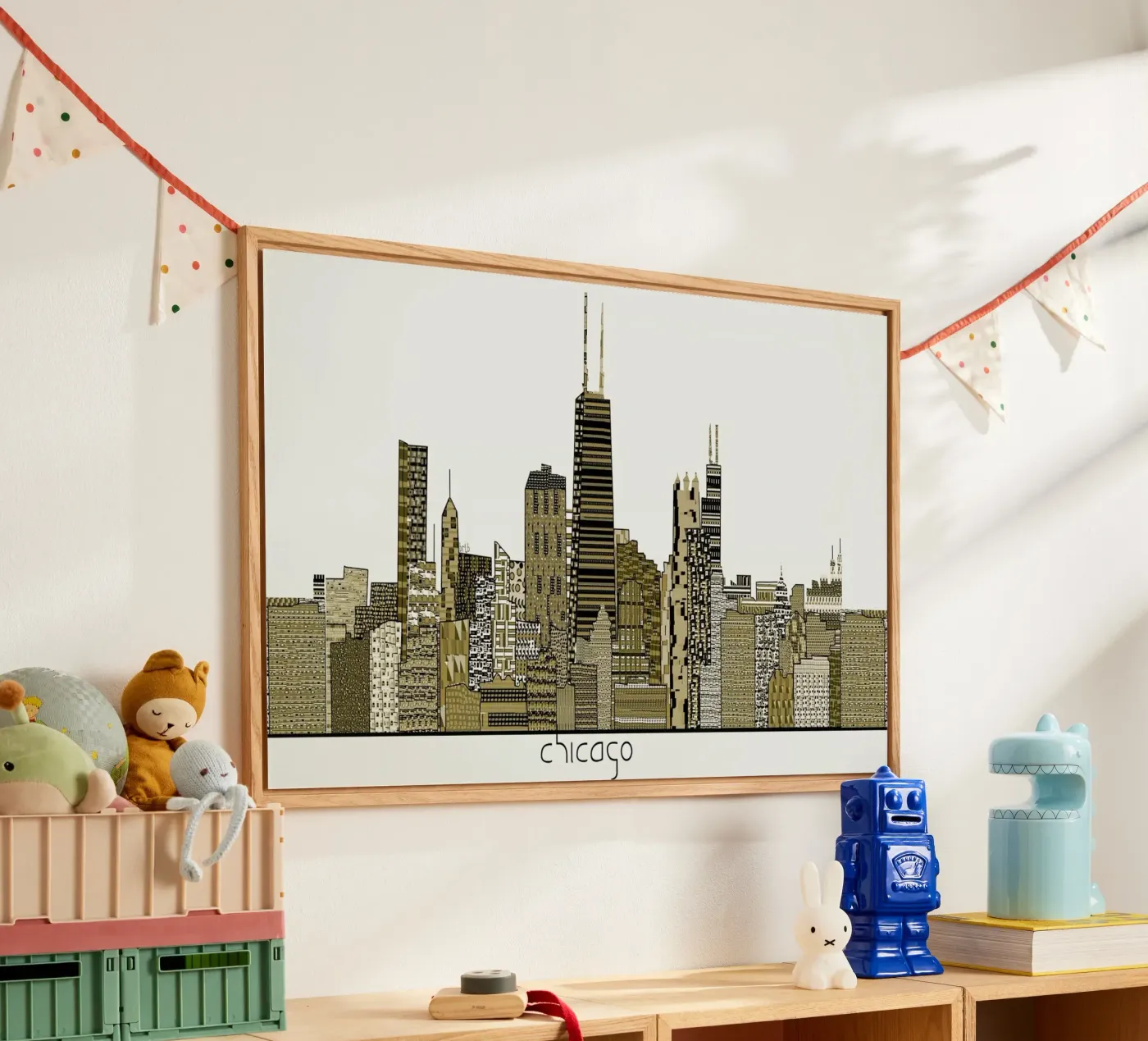 chicago vintage acrylic glass by Brian Buckley