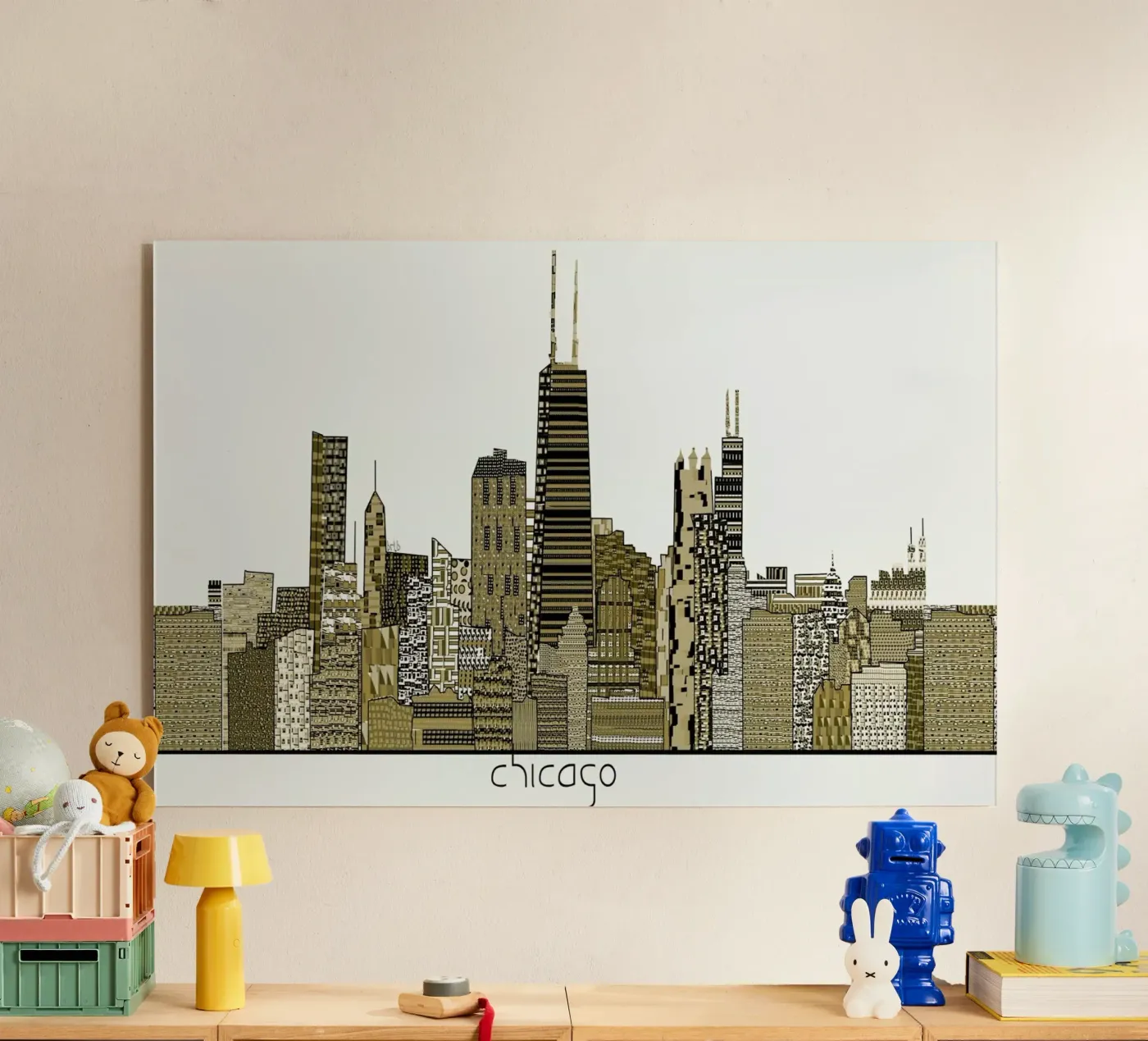 chicago vintage acrylic glass by Brian Buckley