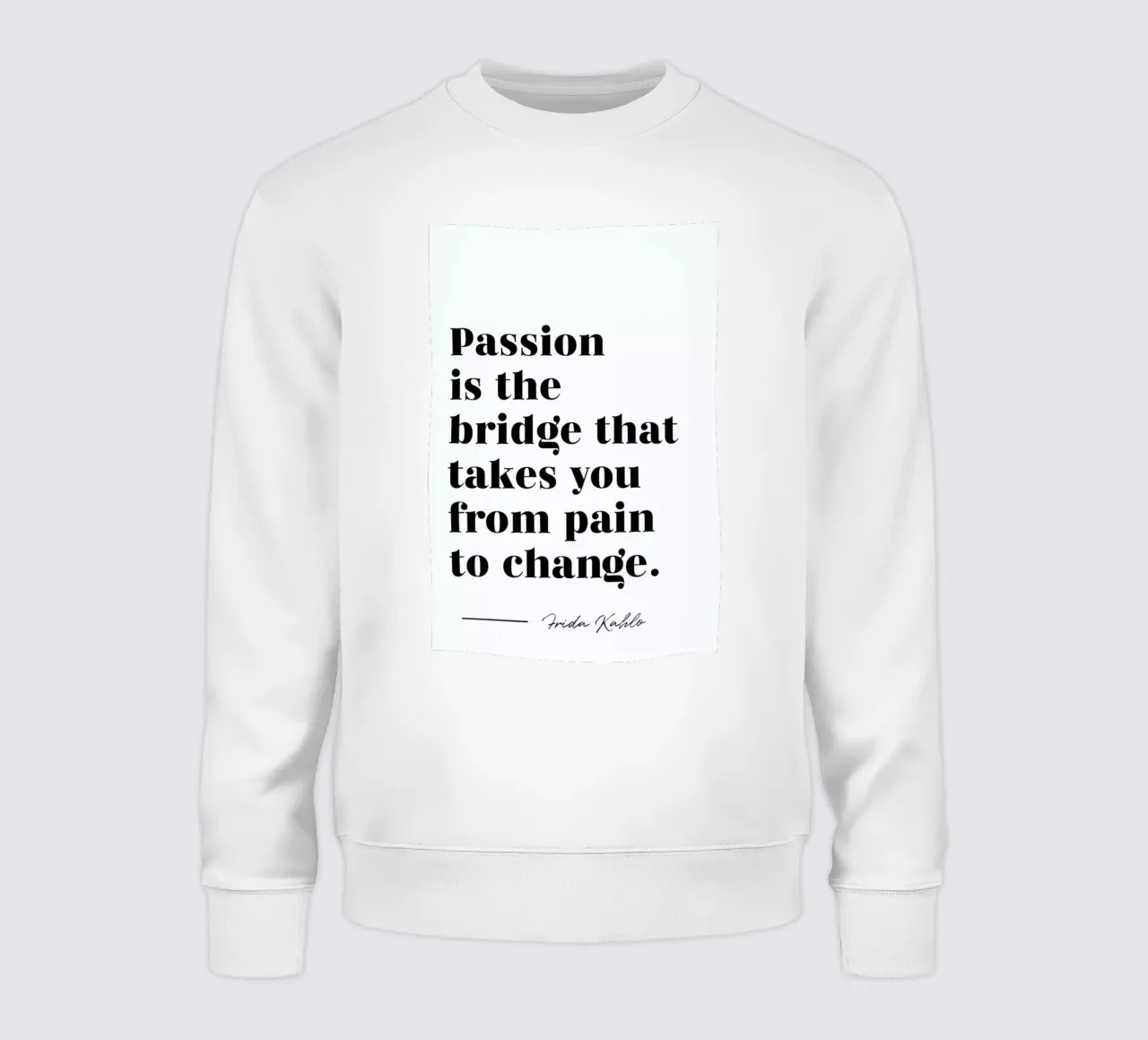 Passion is the Bridge felpa da typed