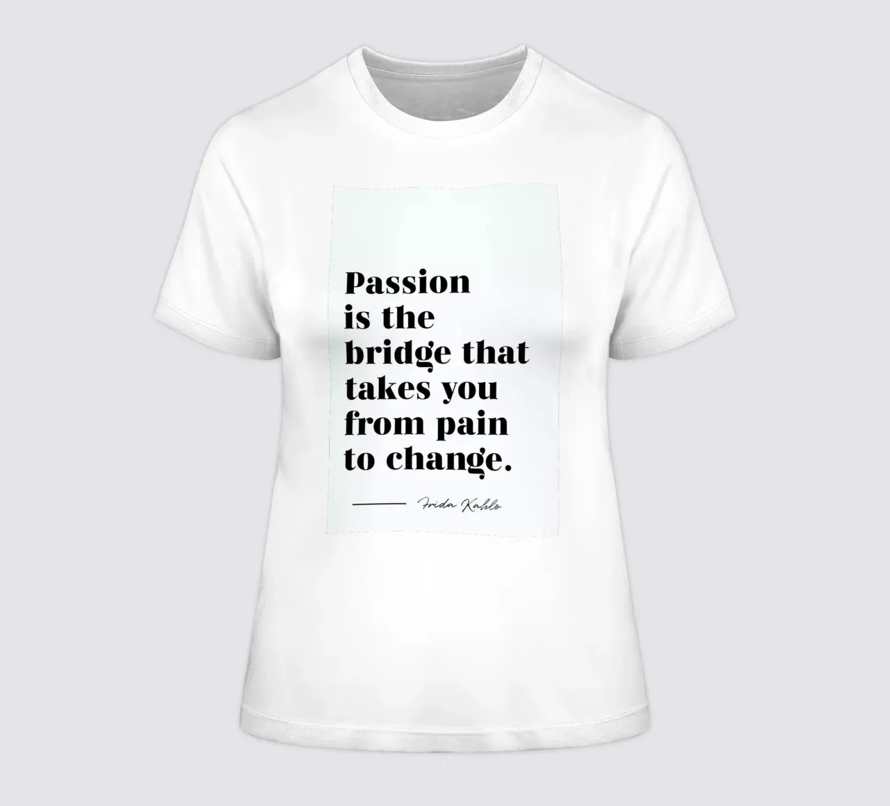 Passion is the Bridge women's fitted t-shirt by typed