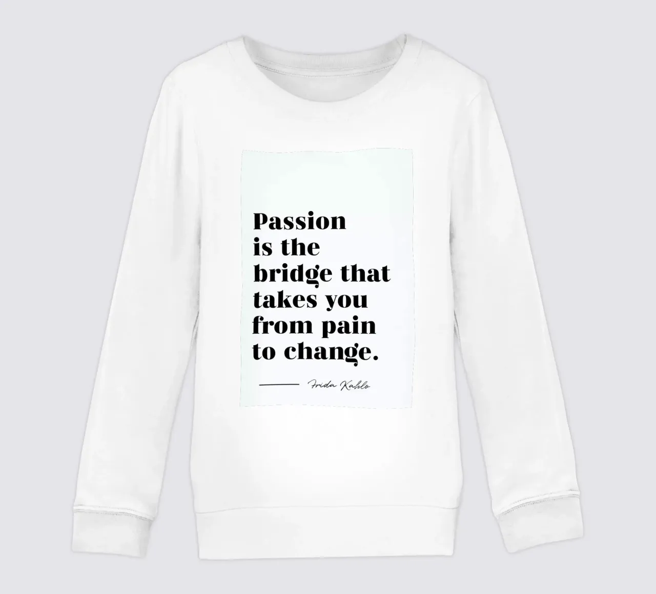 Passion is the Bridge felpa bambino da typed