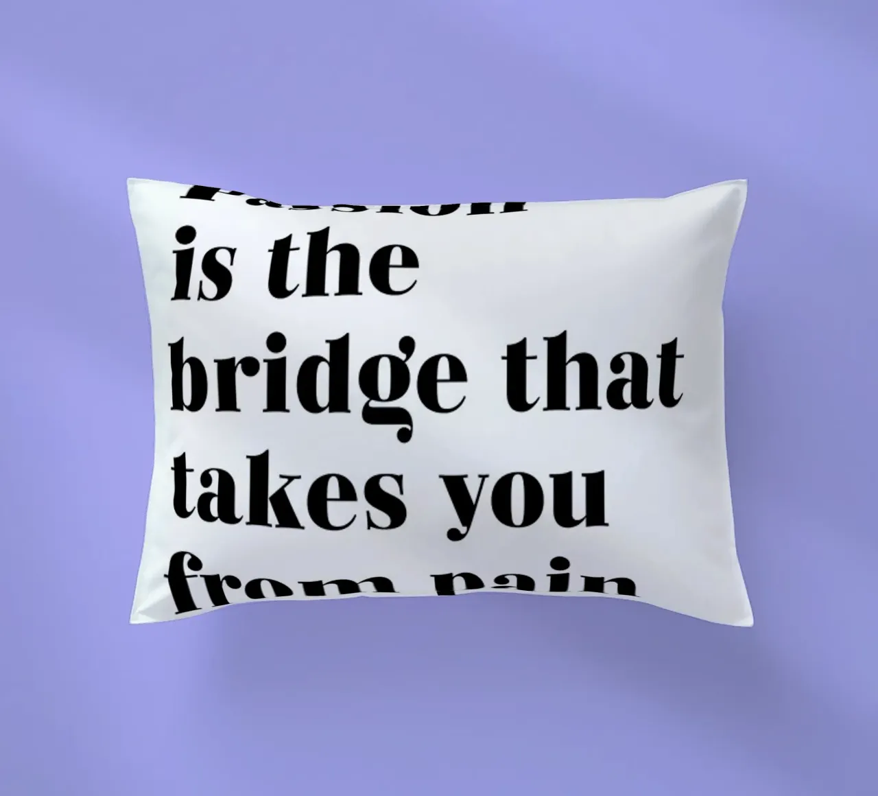 Passion is the Bridge cuscino da typed
