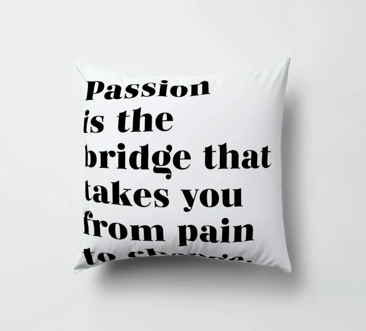 Passion is the Bridge cuscino da typed