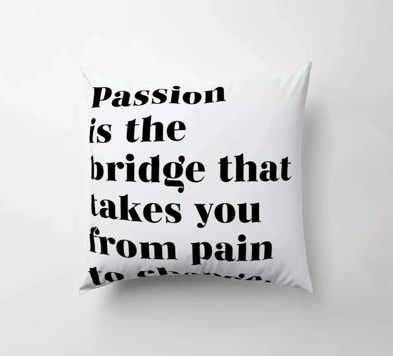 Passion is the Bridge cuscino da typed