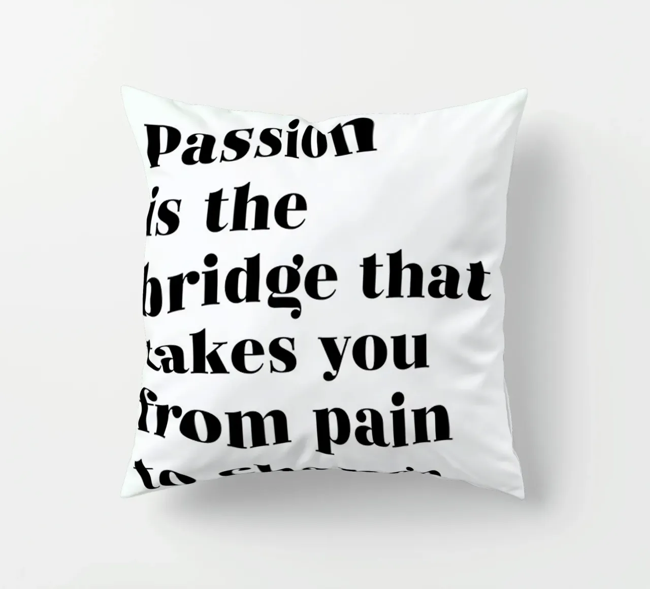 Passion is the Bridge cuscino da typed