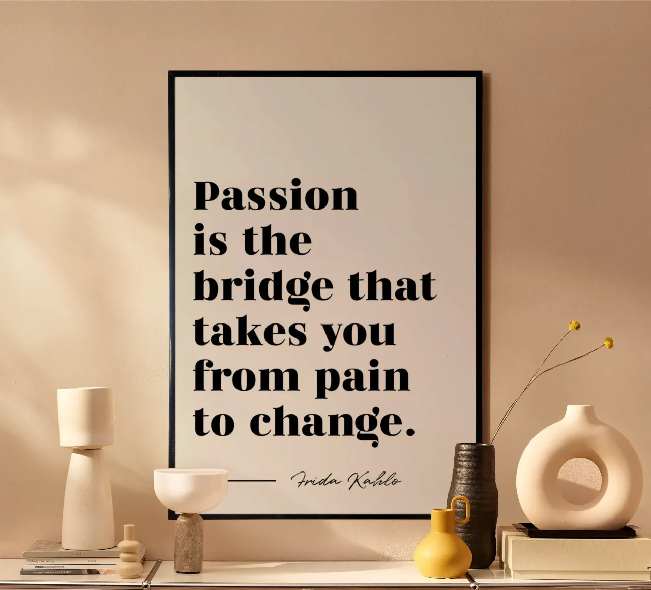 Passion is the Bridge carta hahnemühle da typed