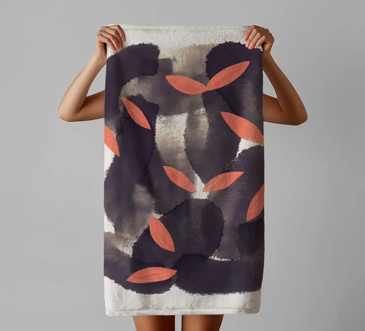 Brush work bold abstract towel by Little Dean
