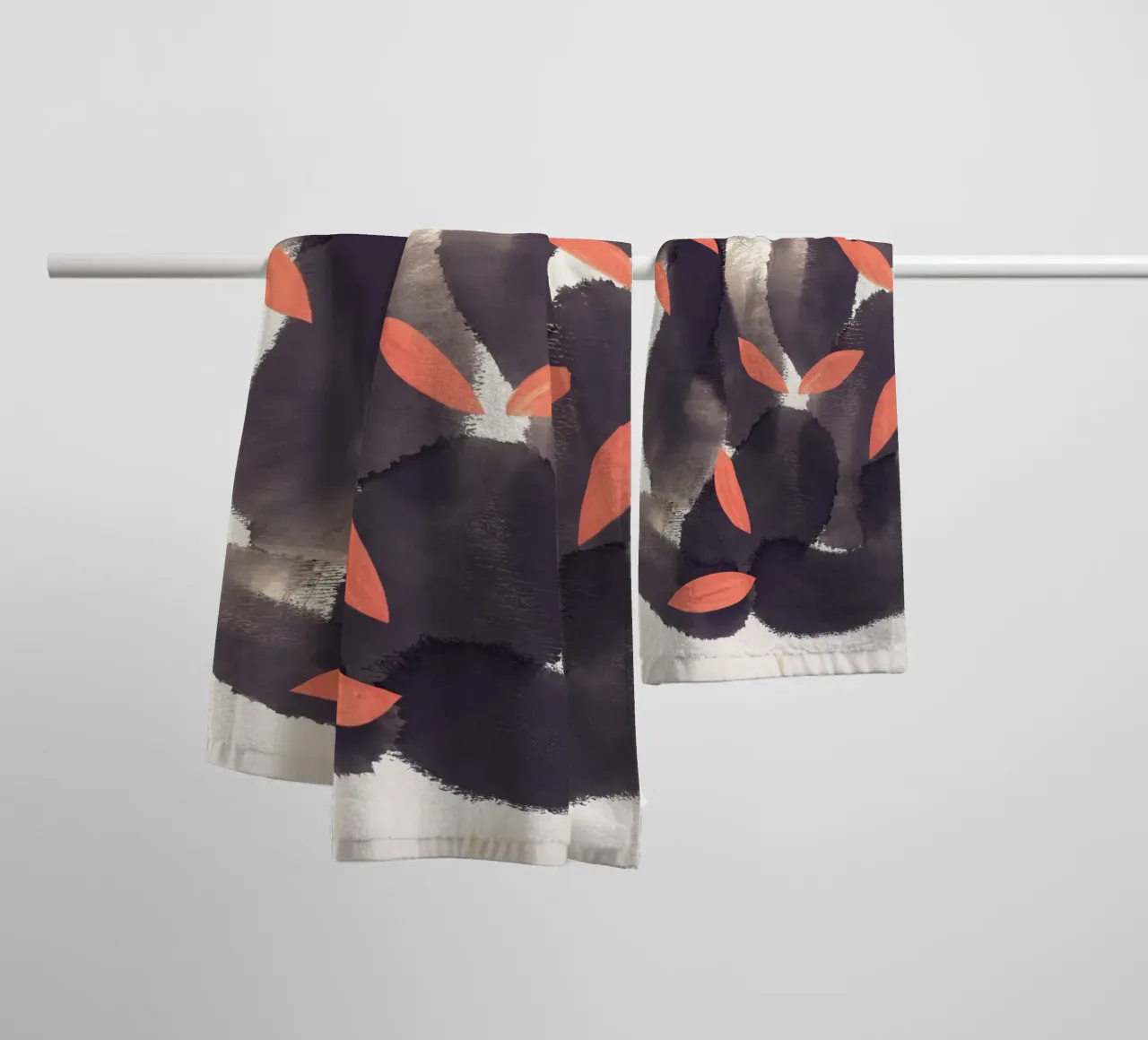Brush work bold abstract towel by Little Dean