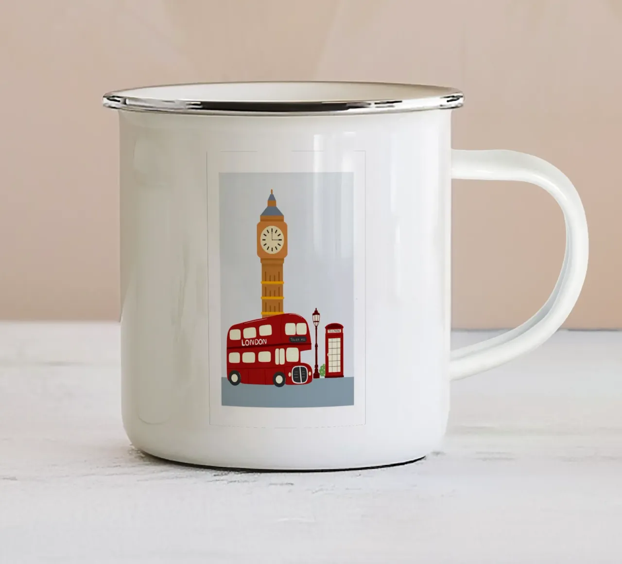London Calling enamel mug by Sprouts & Sparks