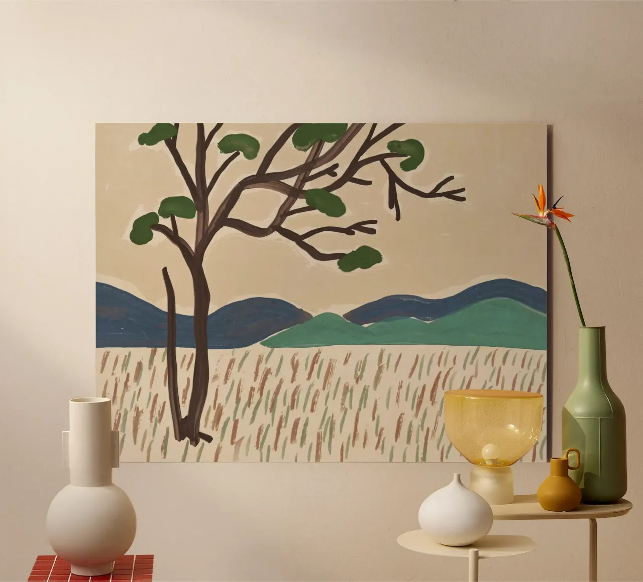 Japanese style large landscape untitled alu-dibond by Little Dean