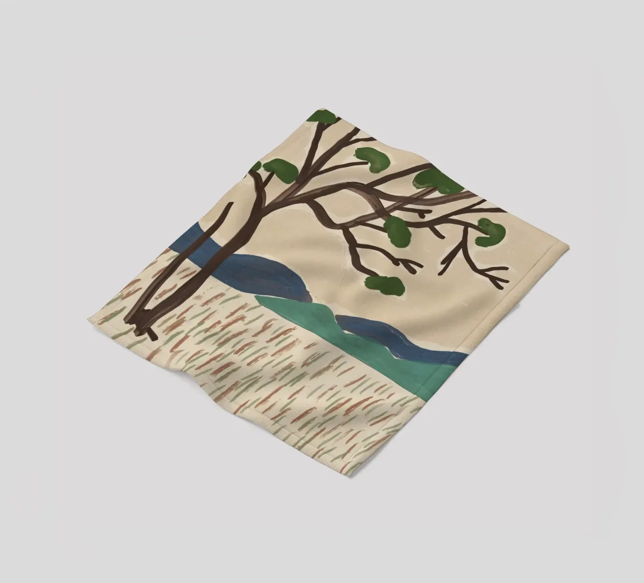 Große Landschaft im japanischen Stil ohne Titel Fleecedecke von Little Dean