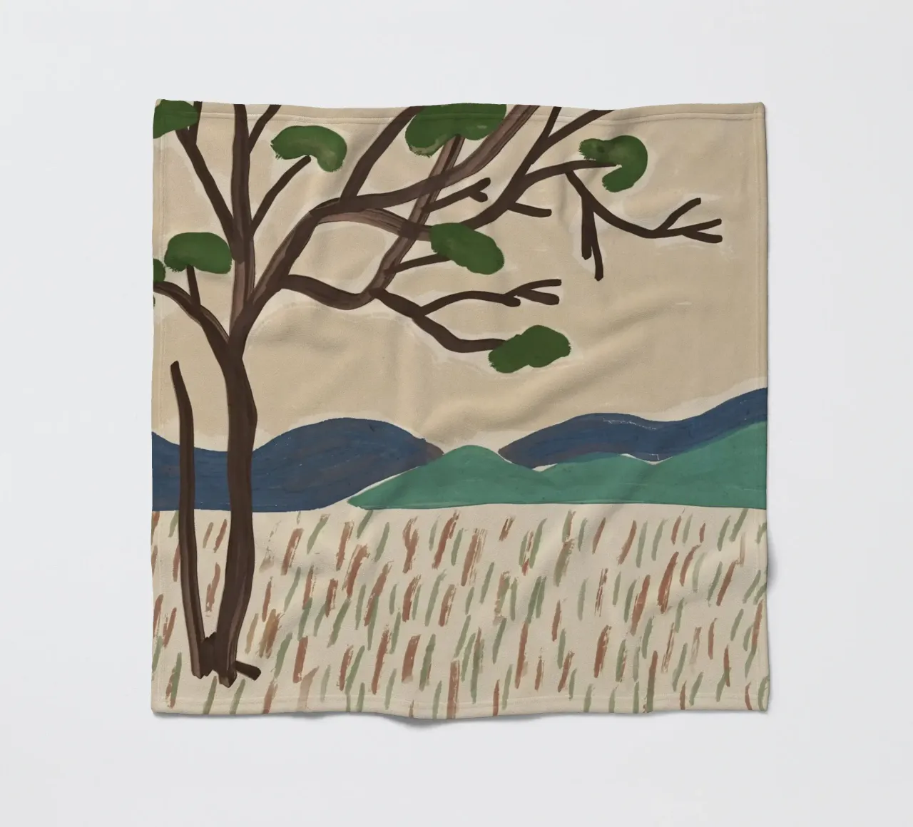 Große Landschaft im japanischen Stil ohne Titel Fleecedecke von Little Dean
