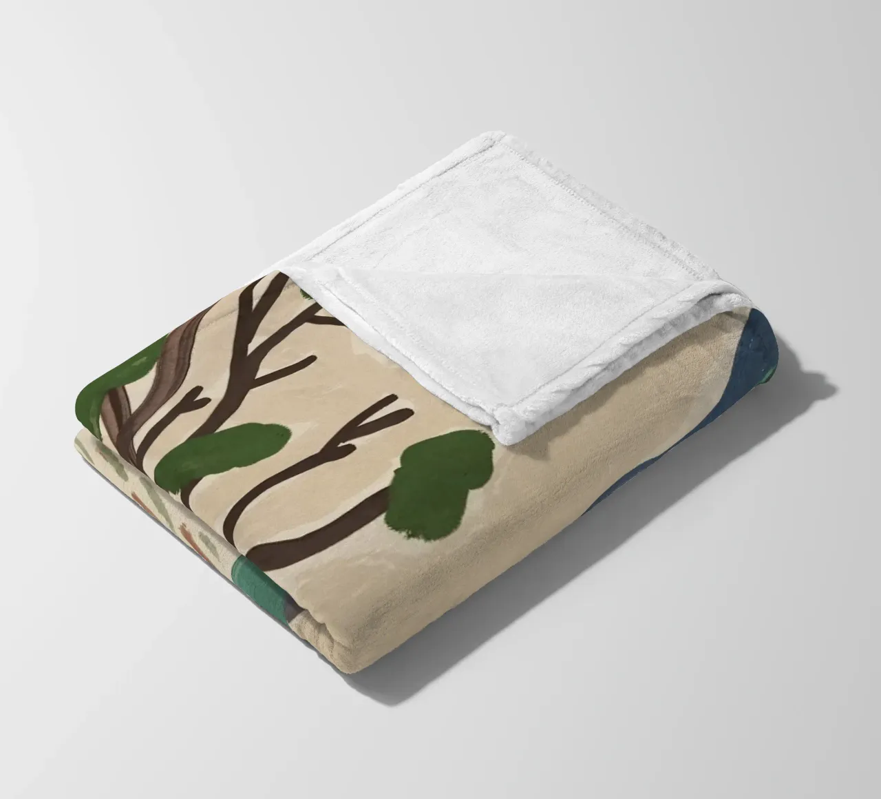 Große Landschaft im japanischen Stil ohne Titel Fleecedecke von Little Dean