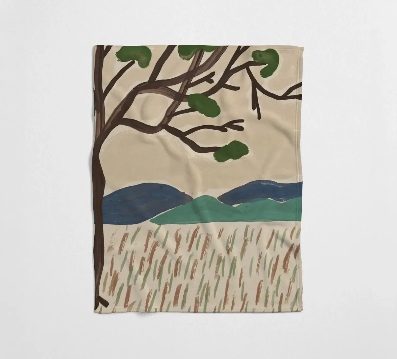 Große Landschaft im japanischen Stil ohne Titel Fleecedecke von Little Dean