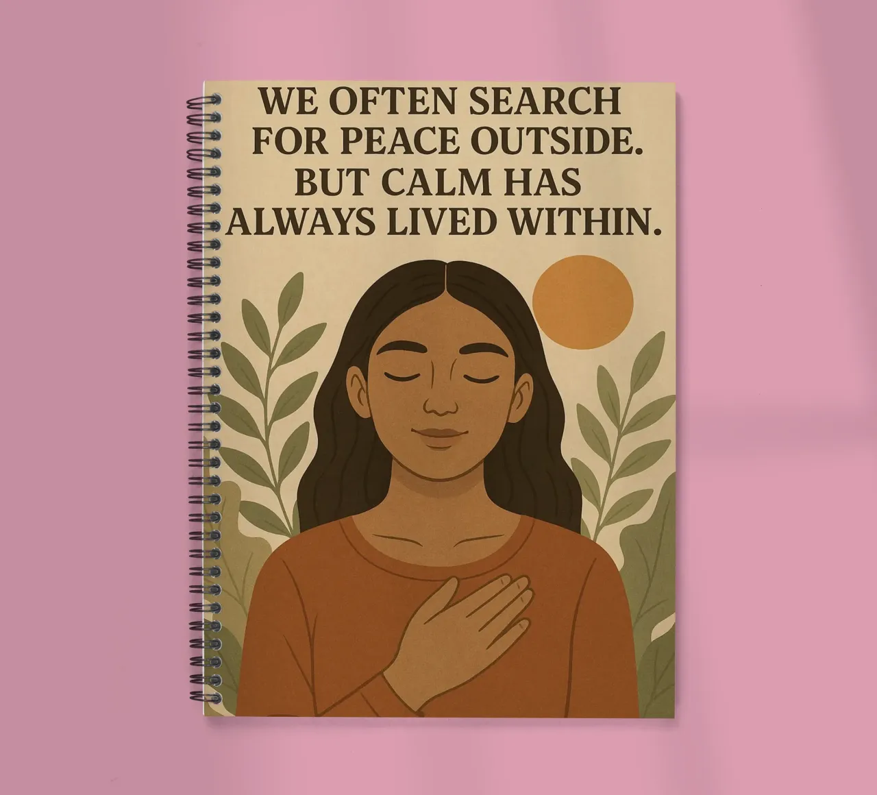 The Calm Within spiral notebook by Sayfudin