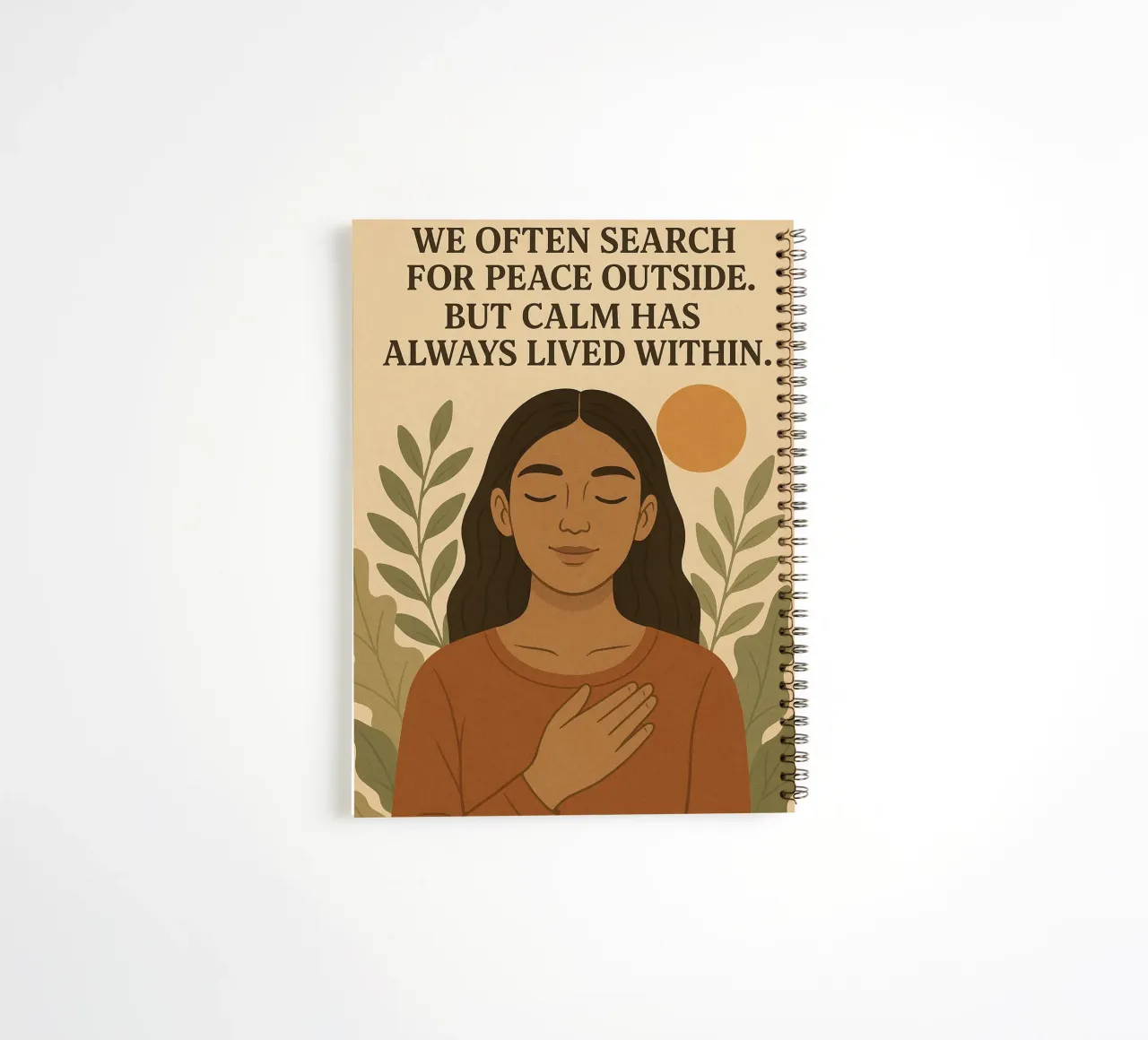 The Calm Within spiral notebook by Sayfudin