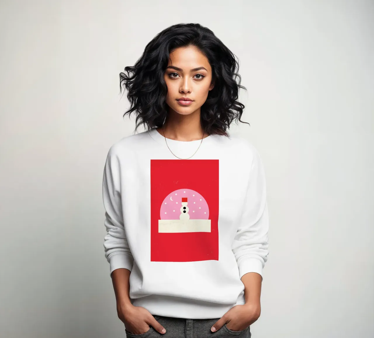 Snowman Snowglobe felpa da daylight design studio